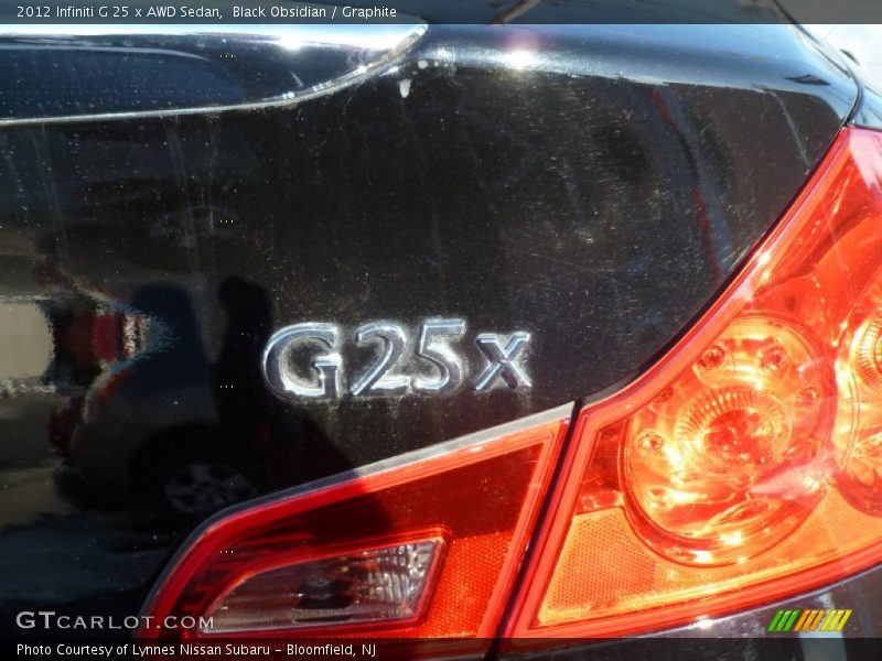 Black Obsidian / Graphite 2012 Infiniti G 25 x AWD Sedan