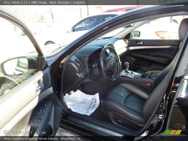 Black Obsidian / Graphite 2012 Infiniti G 25 x AWD Sedan