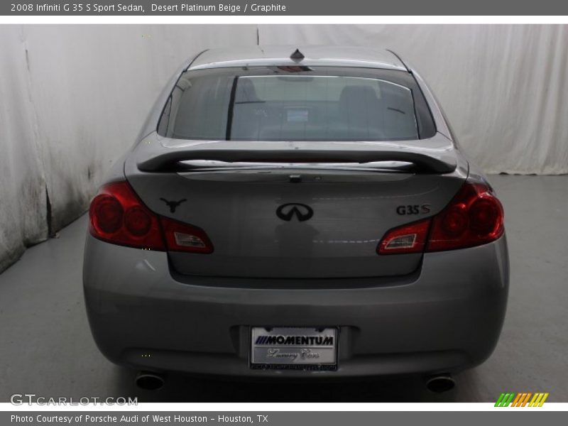 Desert Platinum Beige / Graphite 2008 Infiniti G 35 S Sport Sedan