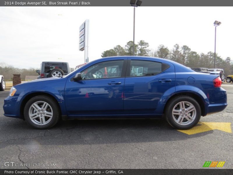 Blue Streak Pearl / Black 2014 Dodge Avenger SE