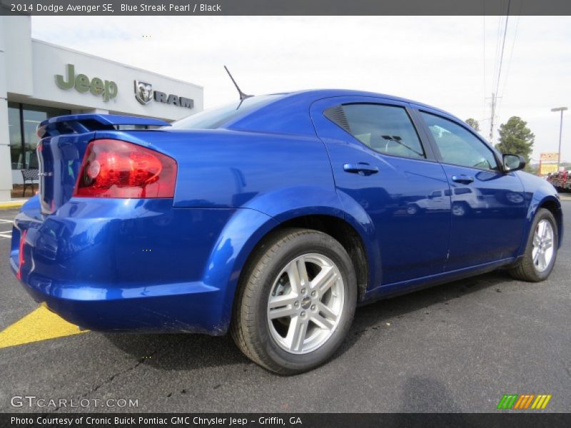 Blue Streak Pearl / Black 2014 Dodge Avenger SE