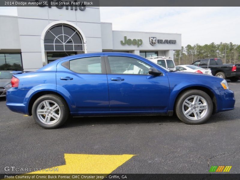 Blue Streak Pearl / Black 2014 Dodge Avenger SE