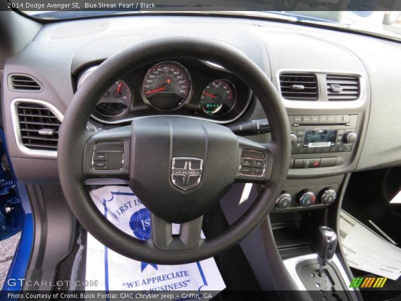 Blue Streak Pearl / Black 2014 Dodge Avenger SE