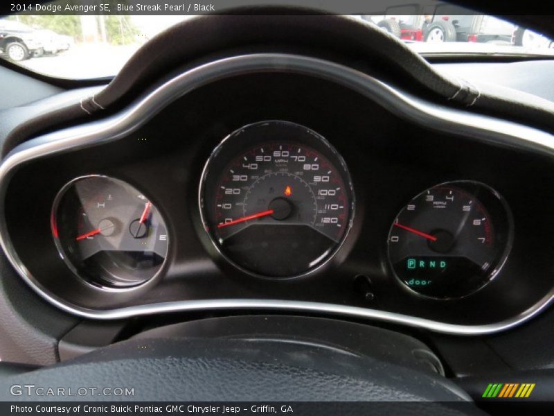 Blue Streak Pearl / Black 2014 Dodge Avenger SE