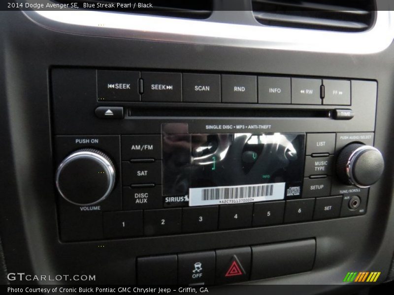 Blue Streak Pearl / Black 2014 Dodge Avenger SE