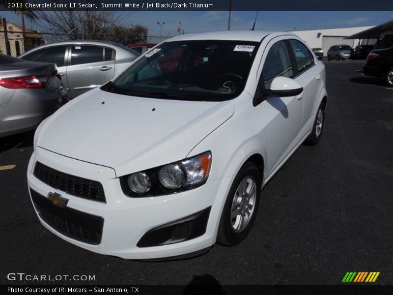 Summit White / Jet Black/Dark Titanium 2013 Chevrolet Sonic LT Sedan