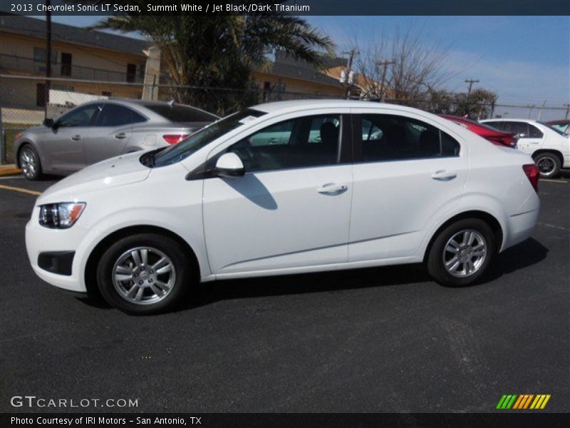 Summit White / Jet Black/Dark Titanium 2013 Chevrolet Sonic LT Sedan