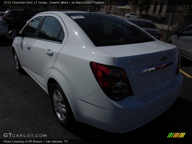 Summit White / Jet Black/Dark Titanium 2013 Chevrolet Sonic LT Sedan