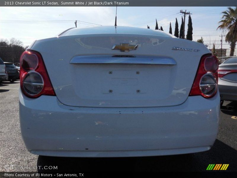 Summit White / Jet Black/Dark Titanium 2013 Chevrolet Sonic LT Sedan
