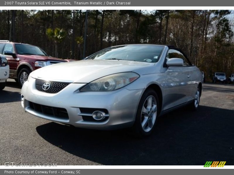 Titanium Metallic / Dark Charcoal 2007 Toyota Solara SLE V6 Convertible