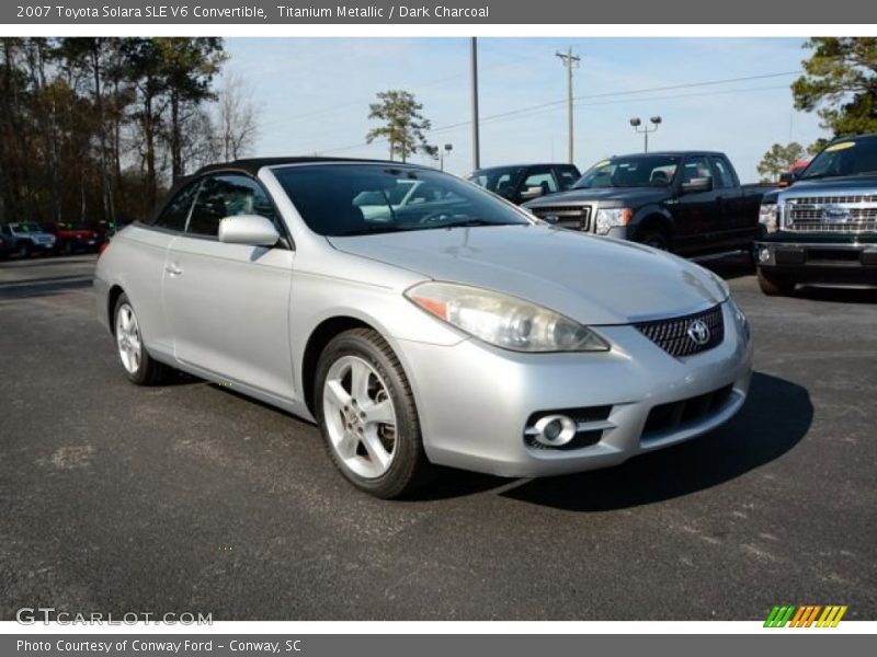 Titanium Metallic / Dark Charcoal 2007 Toyota Solara SLE V6 Convertible