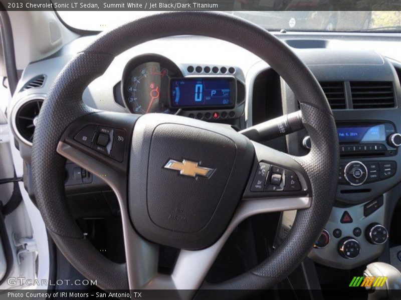 Summit White / Jet Black/Dark Titanium 2013 Chevrolet Sonic LT Sedan