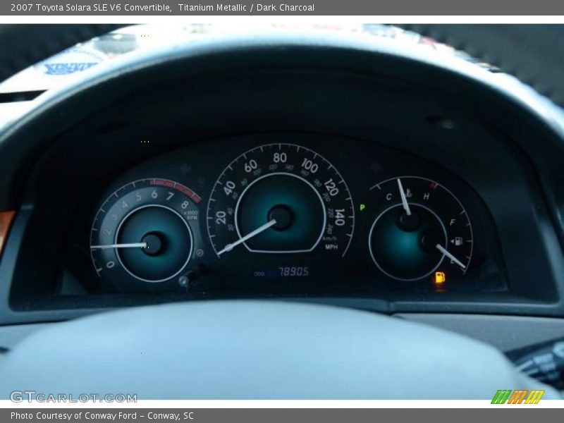 Titanium Metallic / Dark Charcoal 2007 Toyota Solara SLE V6 Convertible
