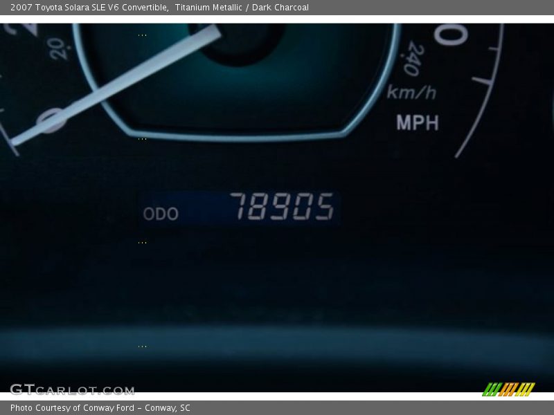 Titanium Metallic / Dark Charcoal 2007 Toyota Solara SLE V6 Convertible