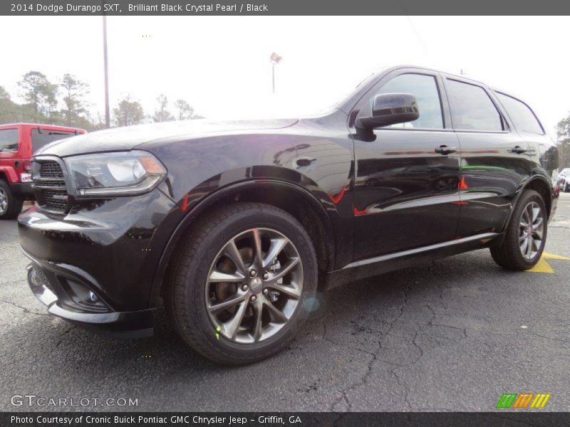 Brilliant Black Crystal Pearl / Black 2014 Dodge Durango SXT