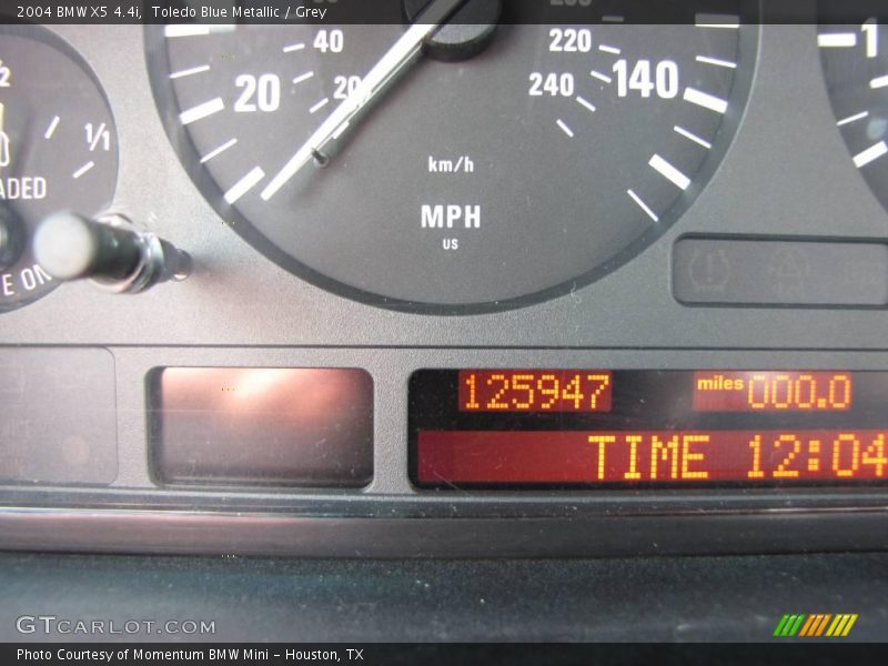 Toledo Blue Metallic / Grey 2004 BMW X5 4.4i