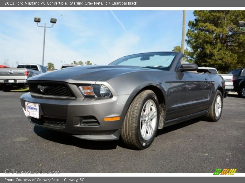 Sterling Gray Metallic / Charcoal Black 2011 Ford Mustang V6 Convertible