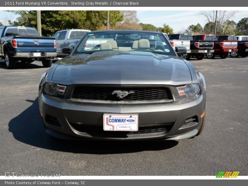 Sterling Gray Metallic / Charcoal Black 2011 Ford Mustang V6 Convertible