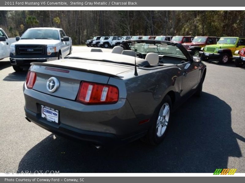 Sterling Gray Metallic / Charcoal Black 2011 Ford Mustang V6 Convertible