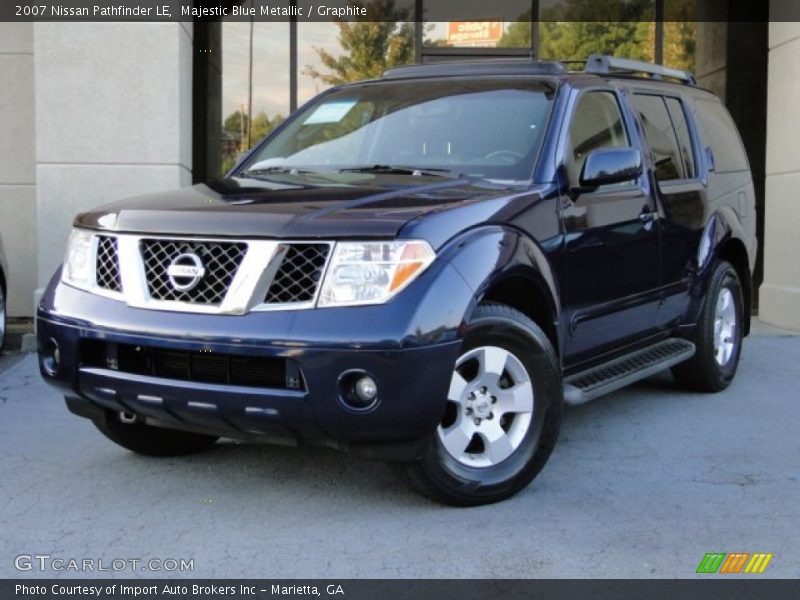 Majestic Blue Metallic / Graphite 2007 Nissan Pathfinder LE