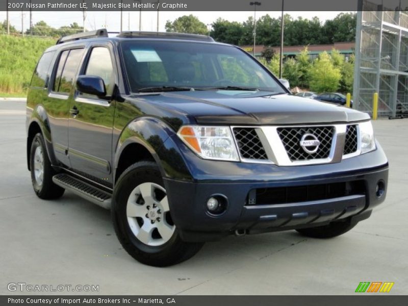Majestic Blue Metallic / Graphite 2007 Nissan Pathfinder LE