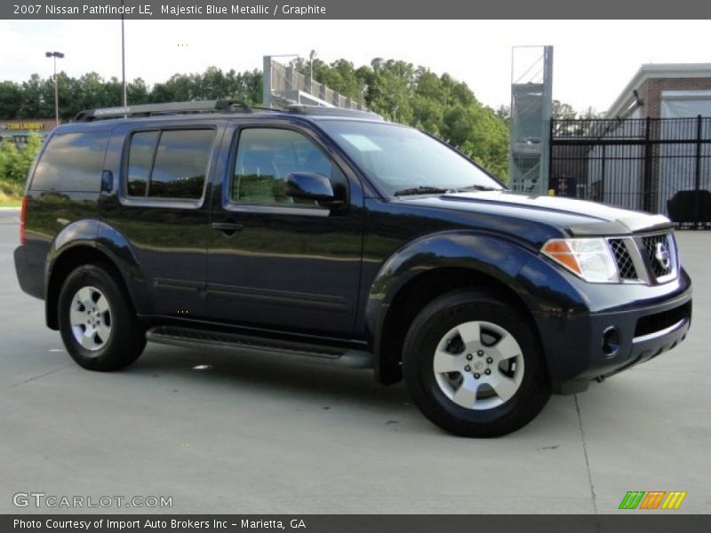 Majestic Blue Metallic / Graphite 2007 Nissan Pathfinder LE