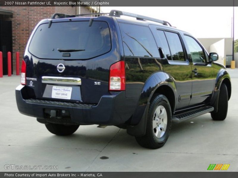Majestic Blue Metallic / Graphite 2007 Nissan Pathfinder LE