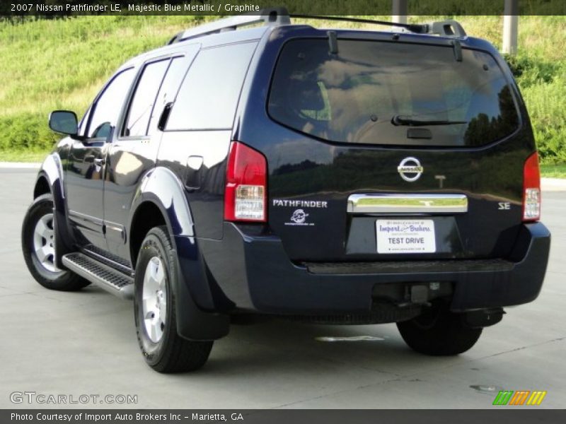 Majestic Blue Metallic / Graphite 2007 Nissan Pathfinder LE