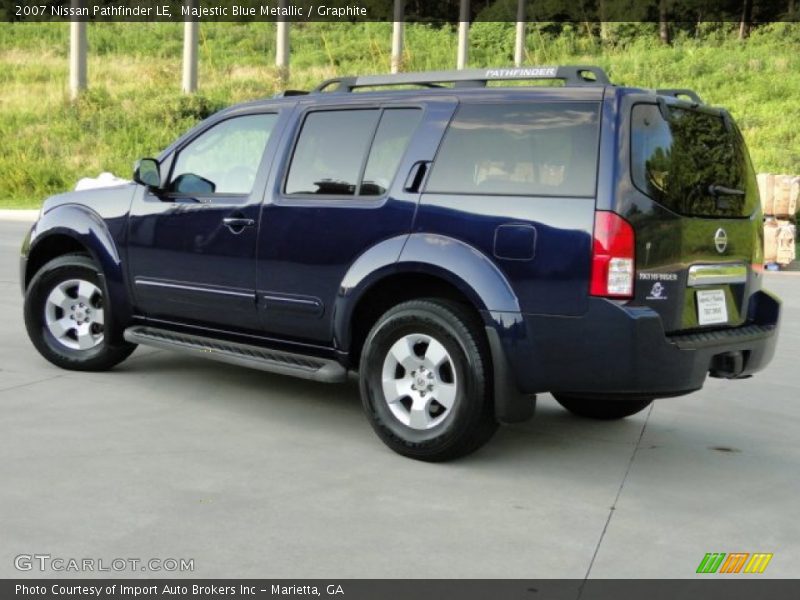 Majestic Blue Metallic / Graphite 2007 Nissan Pathfinder LE