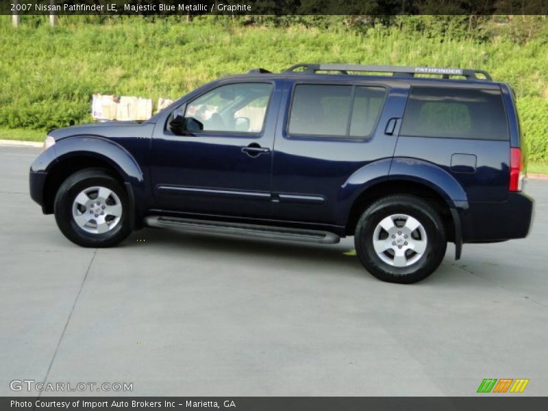 Majestic Blue Metallic / Graphite 2007 Nissan Pathfinder LE