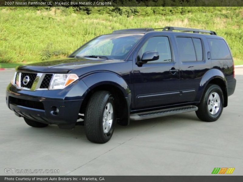 Majestic Blue Metallic / Graphite 2007 Nissan Pathfinder LE