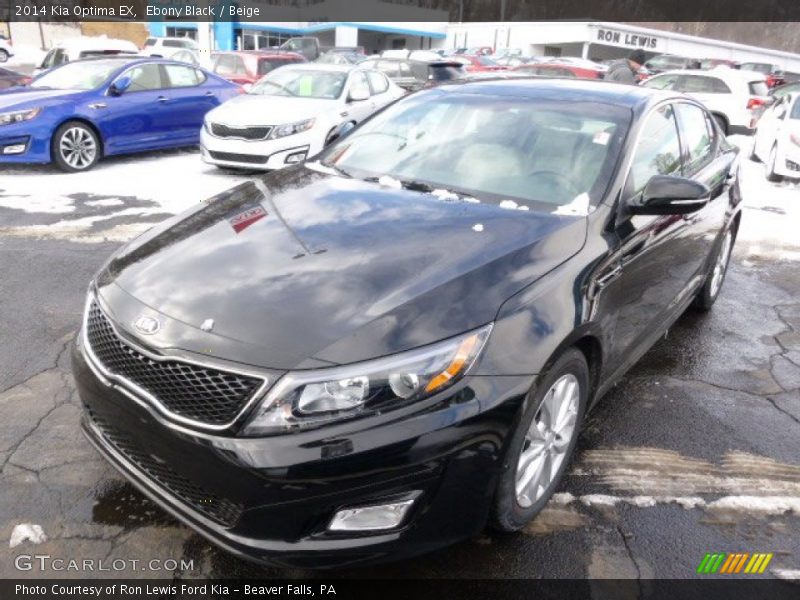 Ebony Black / Beige 2014 Kia Optima EX