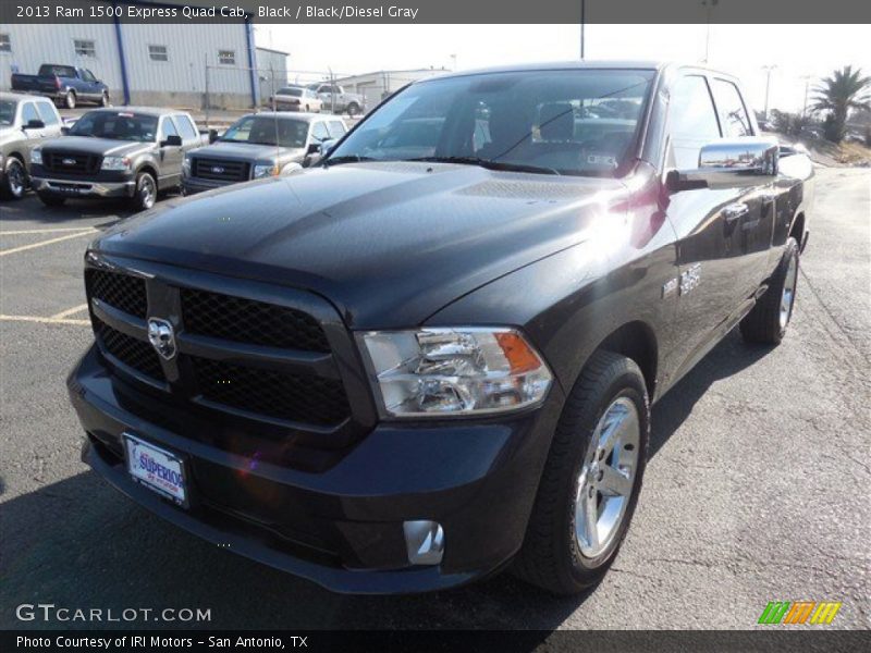 Black / Black/Diesel Gray 2013 Ram 1500 Express Quad Cab