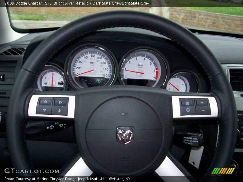 Bright Silver Metallic / Dark Slate Gray/Light Slate Gray 2009 Dodge Charger R/T