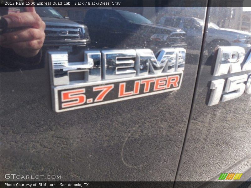 Black / Black/Diesel Gray 2013 Ram 1500 Express Quad Cab