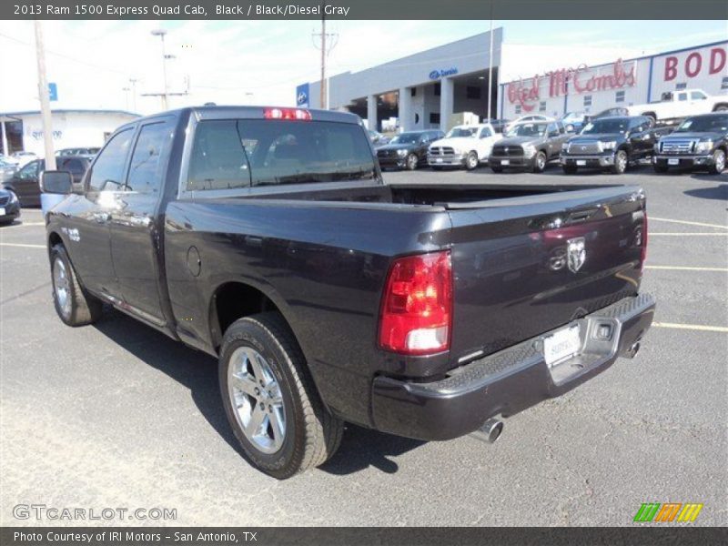 Black / Black/Diesel Gray 2013 Ram 1500 Express Quad Cab