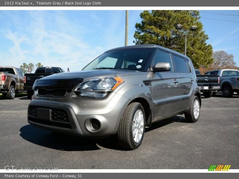 Titanium Gray / Black Soul Logo Cloth 2013 Kia Soul +