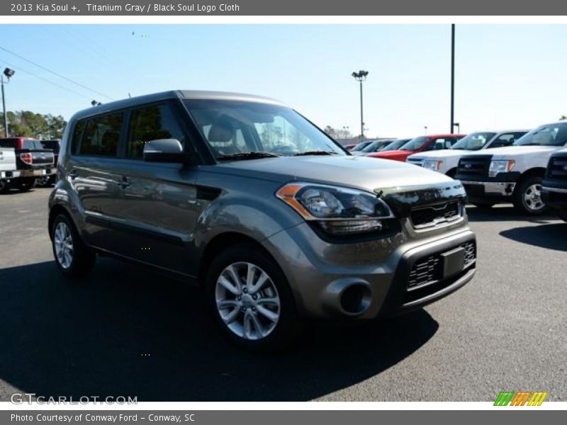 Titanium Gray / Black Soul Logo Cloth 2013 Kia Soul +