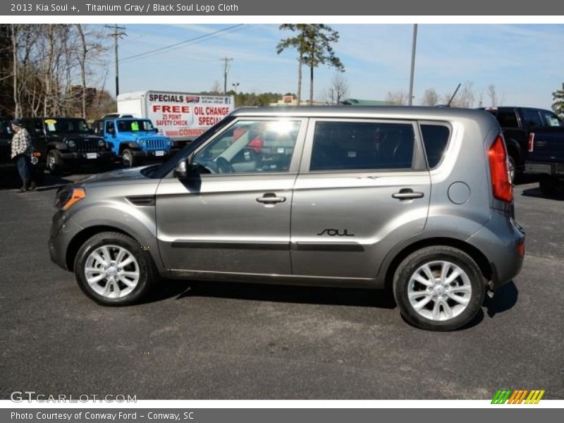 Titanium Gray / Black Soul Logo Cloth 2013 Kia Soul +