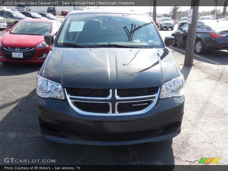 Dark Charcoal Pearl / Black/Light Graystone 2012 Dodge Grand Caravan SXT