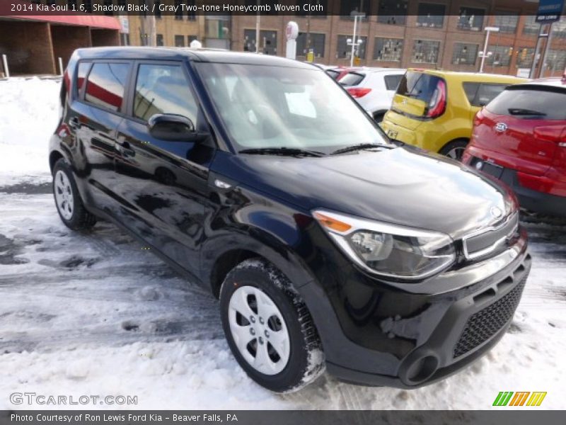 Shadow Black / Gray Two-tone Honeycomb Woven Cloth 2014 Kia Soul 1.6