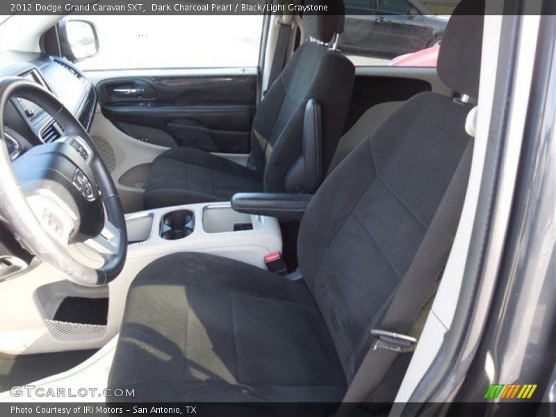 Dark Charcoal Pearl / Black/Light Graystone 2012 Dodge Grand Caravan SXT