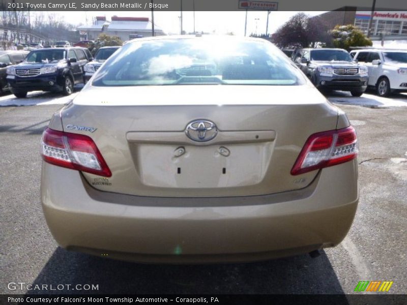 Sandy Beach Metallic / Bisque 2011 Toyota Camry LE