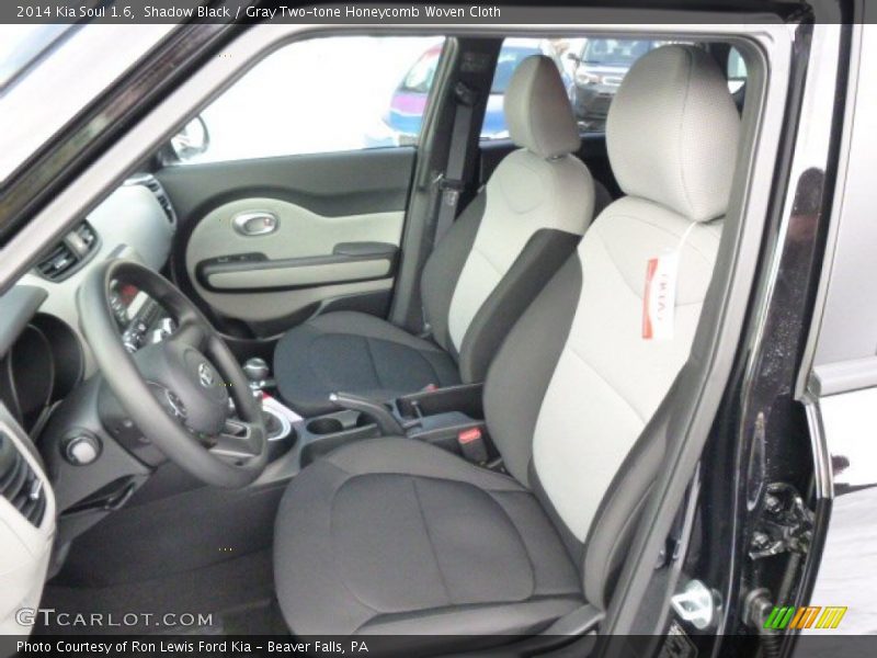 Shadow Black / Gray Two-tone Honeycomb Woven Cloth 2014 Kia Soul 1.6