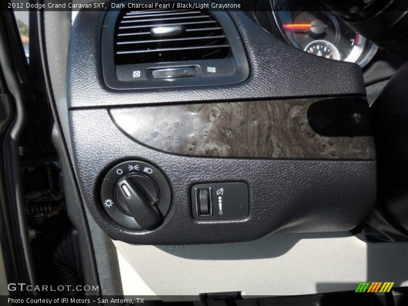 Dark Charcoal Pearl / Black/Light Graystone 2012 Dodge Grand Caravan SXT
