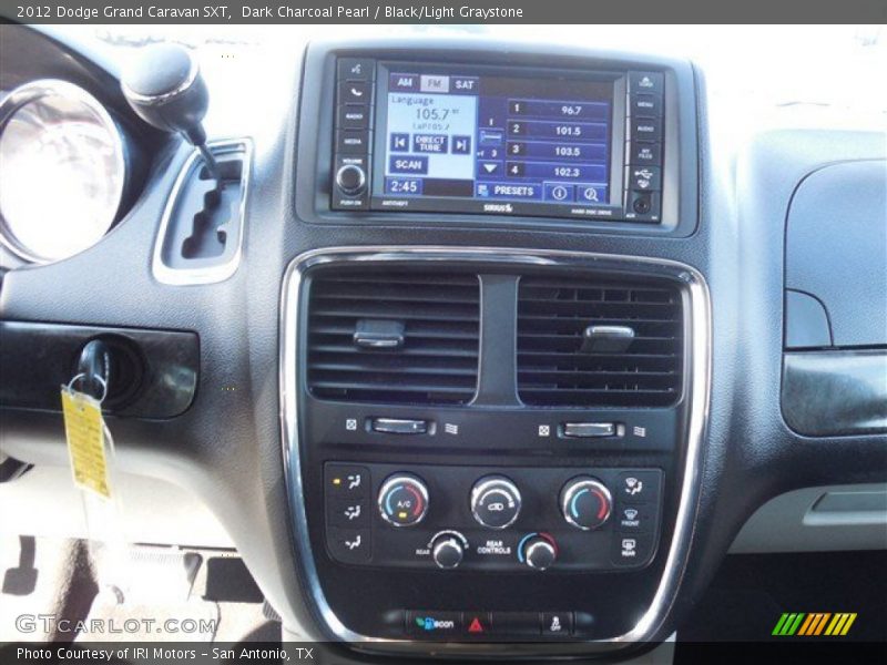 Dark Charcoal Pearl / Black/Light Graystone 2012 Dodge Grand Caravan SXT