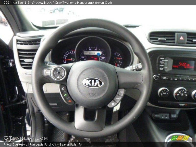 Shadow Black / Gray Two-tone Honeycomb Woven Cloth 2014 Kia Soul 1.6