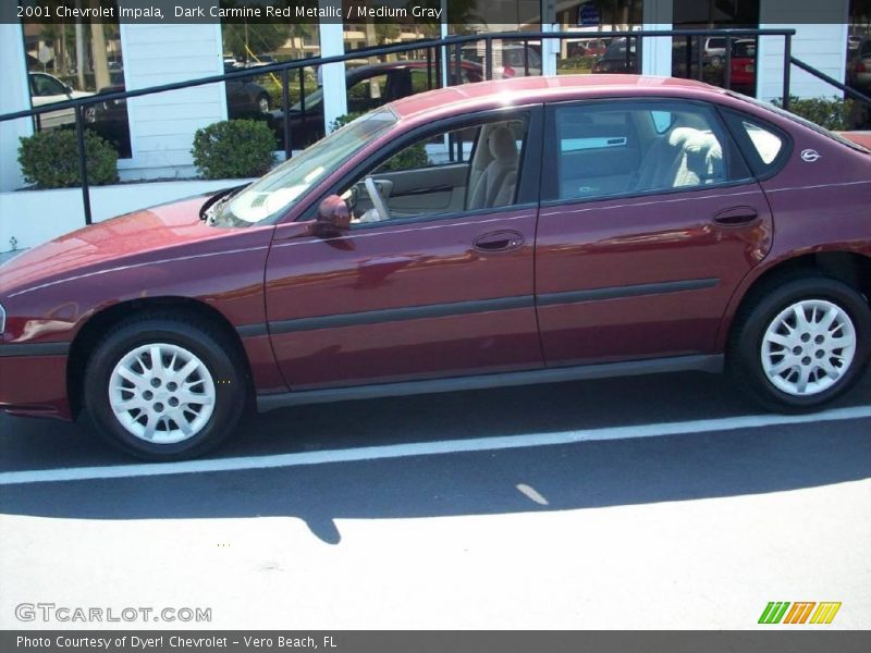 Dark Carmine Red Metallic / Medium Gray 2001 Chevrolet Impala