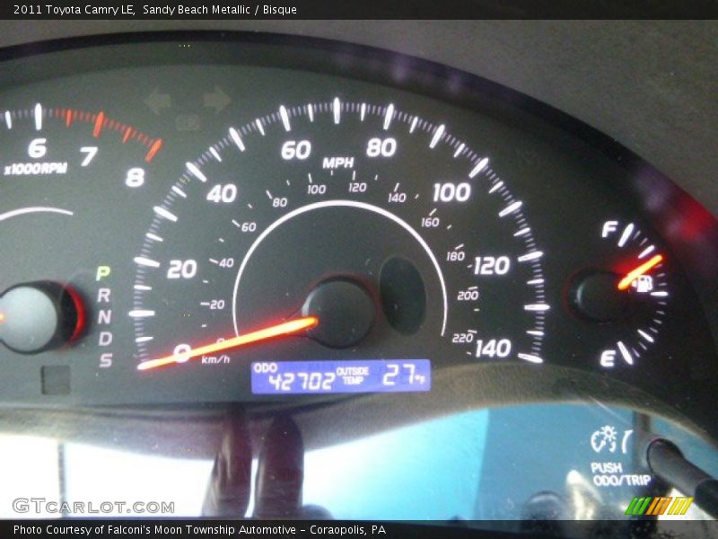 Sandy Beach Metallic / Bisque 2011 Toyota Camry LE