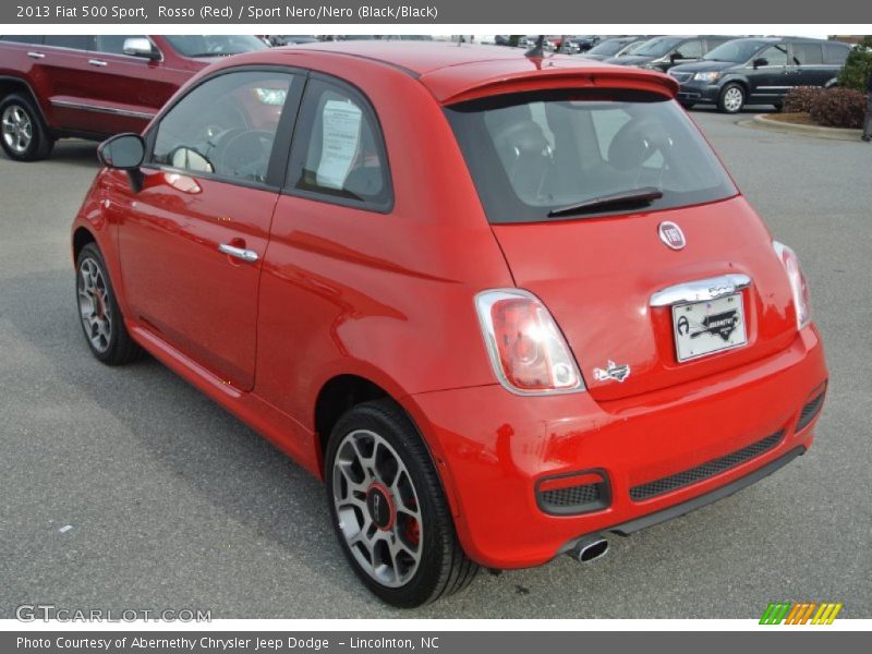 Rosso (Red) / Sport Nero/Nero (Black/Black) 2013 Fiat 500 Sport